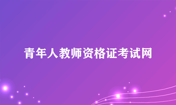 青年人教师资格证考试网