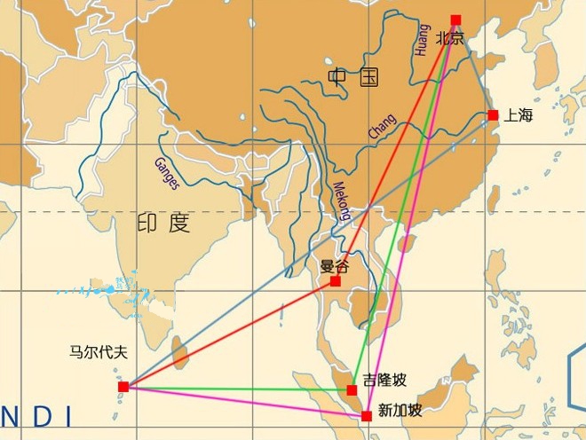 想知道: 中国 世界地图马尔代夫 在哪