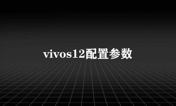 vivos12配置参数