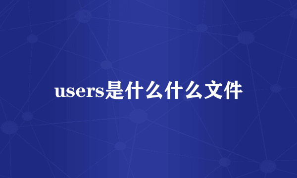 users是什么什么文件