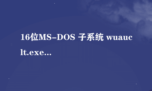 16位MS-DOS 子系统 wuauclt.exe    NTVDM CPU 遇到无效的指令。