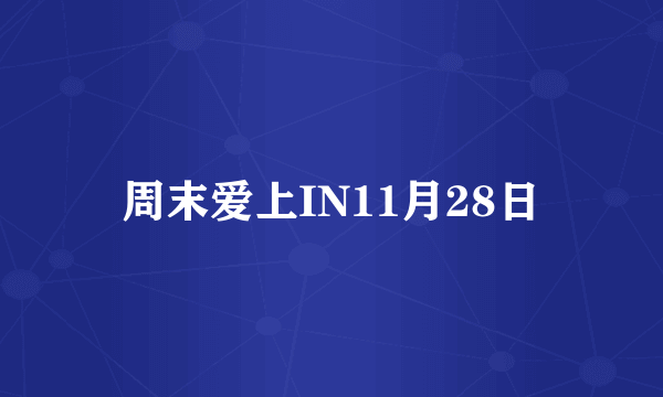 周末爱上IN11月28日