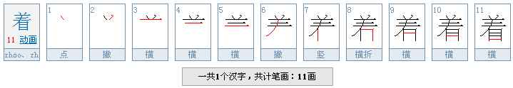 zhe的笔画怎么写