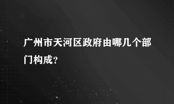 广州市天河区政府由哪几个部门构成？