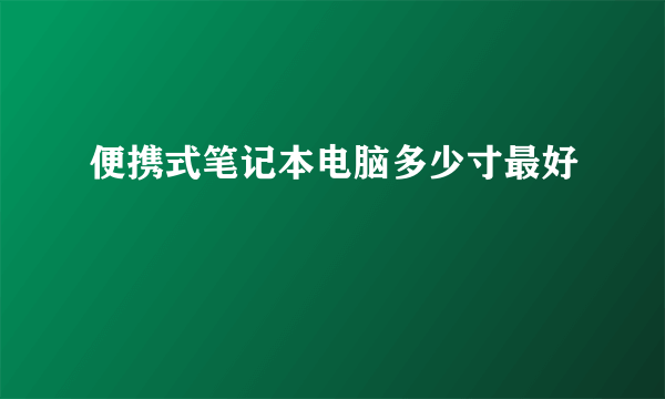 便携式笔记本电脑多少寸最好