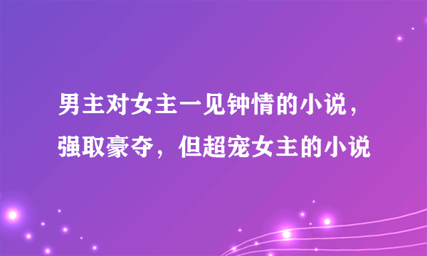 男主对女主一见钟情的小说，强取豪夺，但超宠女主的小说