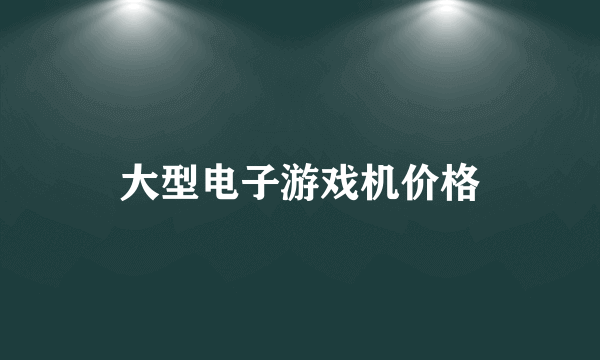 大型电子游戏机价格