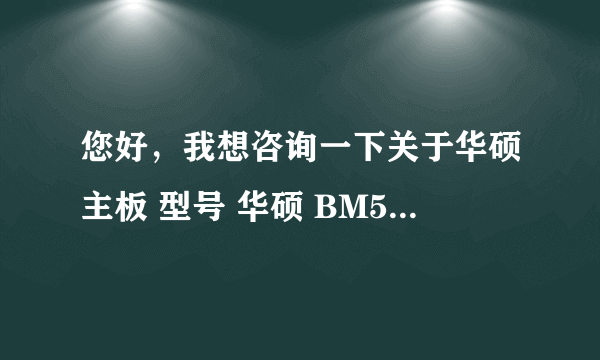 您好，我想咨询一下关于华硕主板 型号 华硕 BM5242(BM5342)内存插槽的相关信息