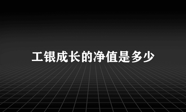 工银成长的净值是多少