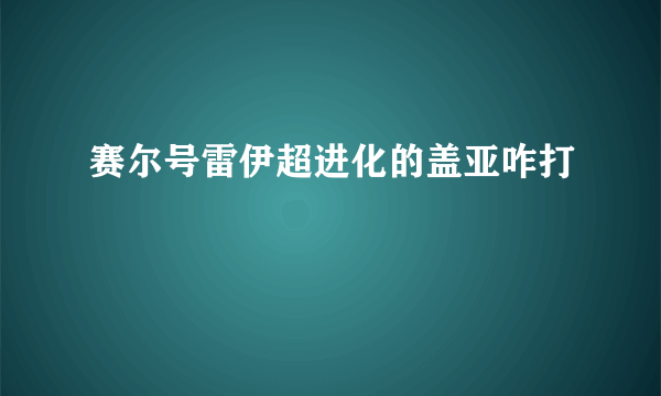 赛尔号雷伊超进化的盖亚咋打