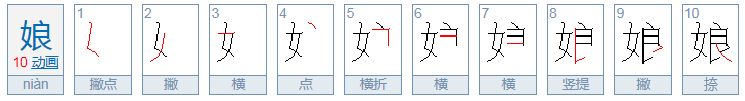 娘字的四字词语