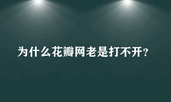 为什么花瓣网老是打不开？