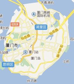 厦门岛内湖里区和思明区怎么分的，求在地图上给个