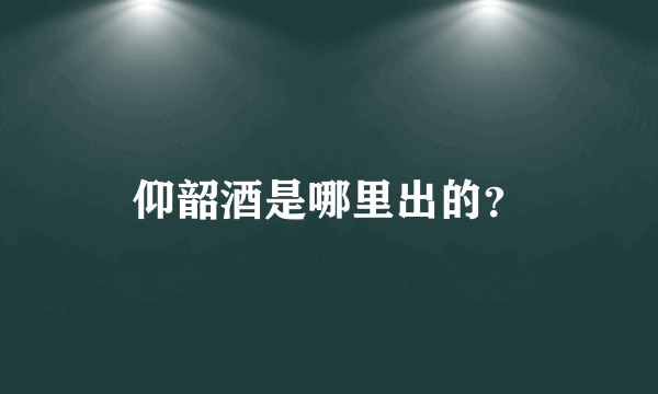 仰韶酒是哪里出的？