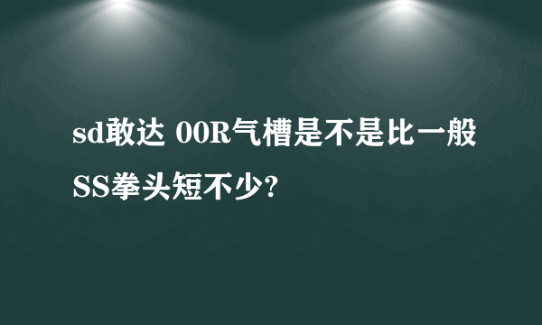 sd敢达 00R气槽是不是比一般SS拳头短不少?