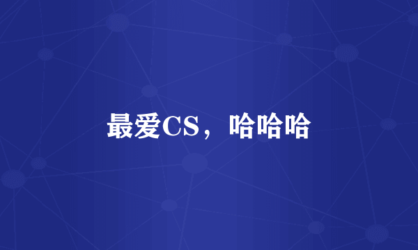 最爱CS，哈哈哈