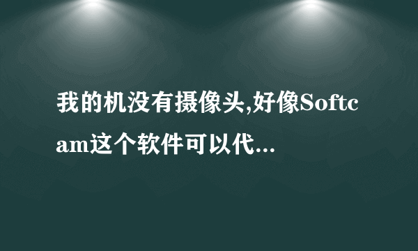 我的机没有摄像头,好像Softcam这个软件可以代替摄像头,可是我不会用.请各位指教