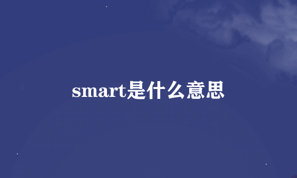 smart是什么意思