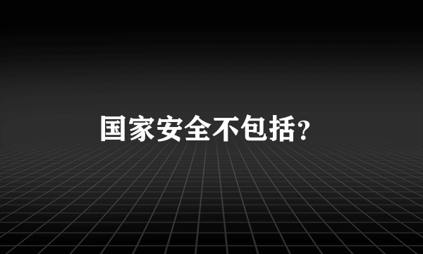 国家安全不包括？