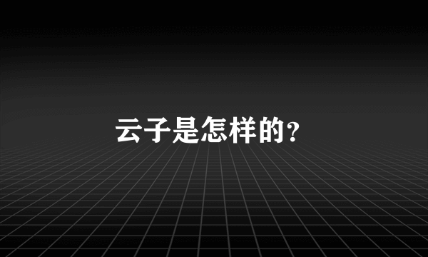 云子是怎样的？