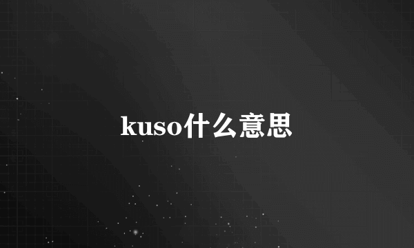 kuso什么意思