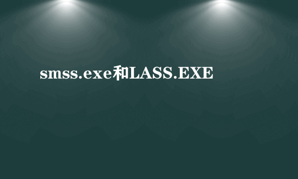 smss.exe和LASS.EXE