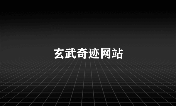 玄武奇迹网站