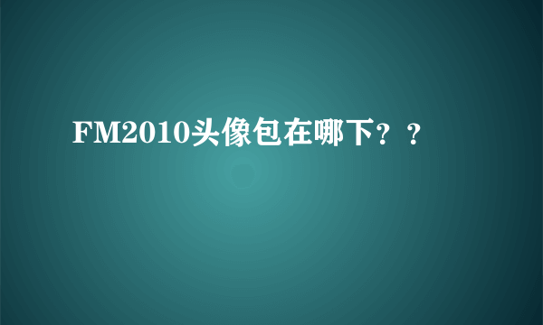 FM2010头像包在哪下？？