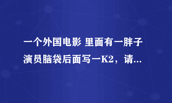 一个外国电影 里面有一胖子演员脑袋后面写一K2，请问那个电影是什么电影？