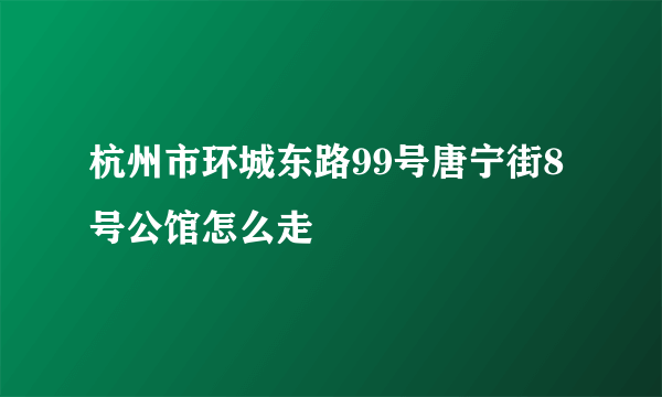 杭州市环城东路99号唐宁街8号公馆怎么走