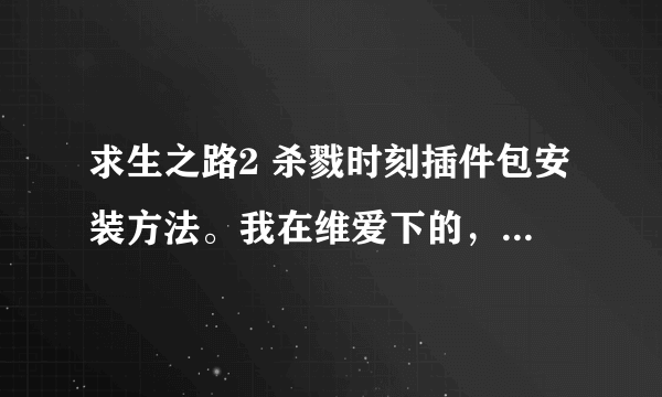 求生之路2 杀戮时刻插件包安装方法。我在维爱下的，按说明删掉原来的CFG和ADDNOS然后把杀戮放进去，没效果