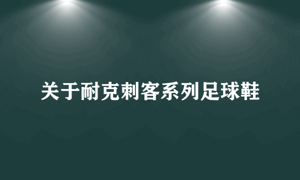 关于耐克刺客系列足球鞋