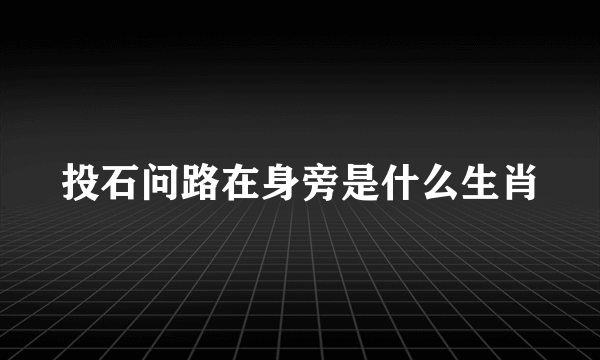 投石问路在身旁是什么生肖