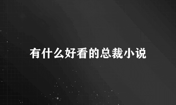 有什么好看的总裁小说