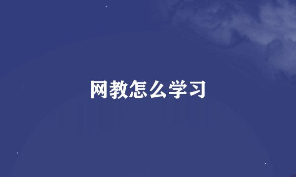 网教怎么学习