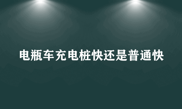 电瓶车充电桩快还是普通快