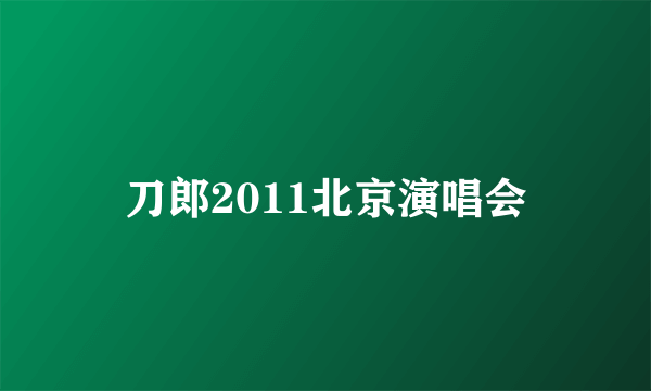 刀郎2011北京演唱会