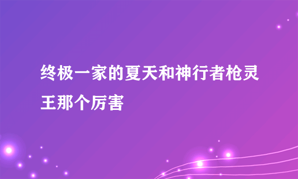 终极一家的夏天和神行者枪灵王那个厉害