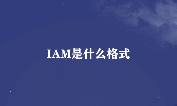 IAM是什么格式