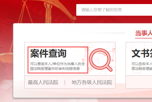 中国审判流程信息公开网案件查询？