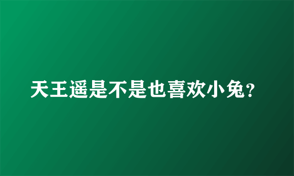 天王遥是不是也喜欢小兔？