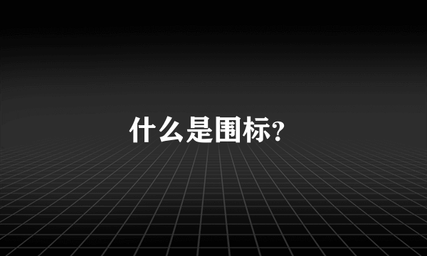 什么是围标？