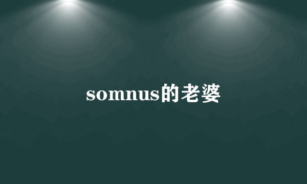 somnus的老婆