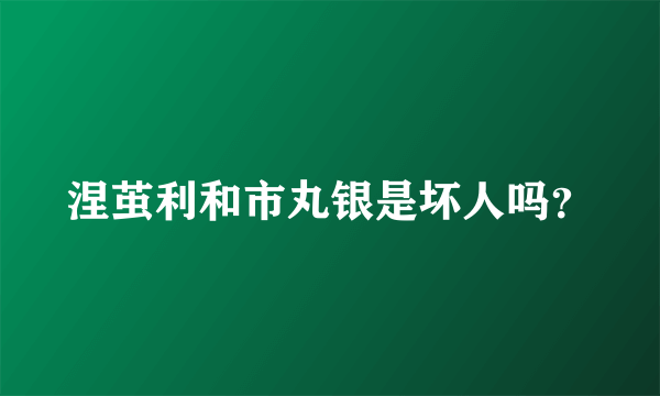 涅茧利和市丸银是坏人吗？