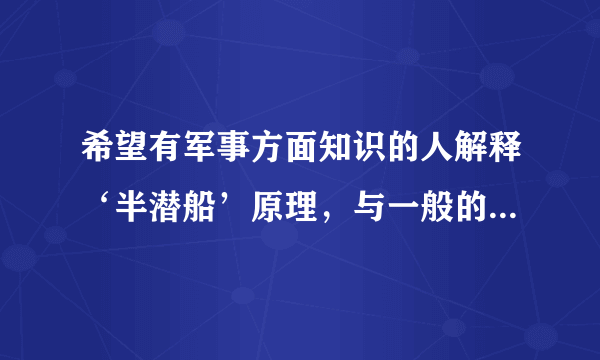 希望有军事方面知识的人解释‘半潜船’原理，与一般的货船比有哪些优点，有商业价值吗