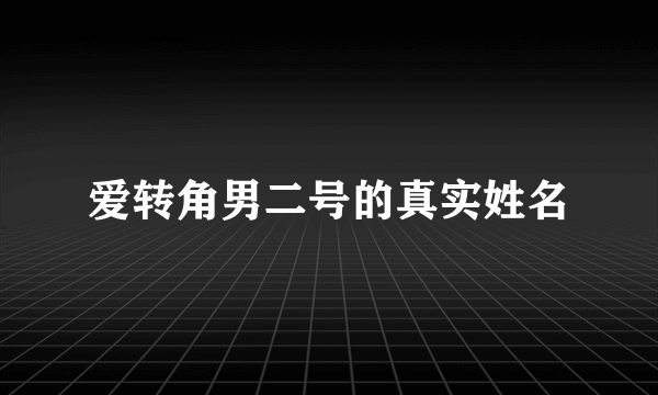 爱转角男二号的真实姓名