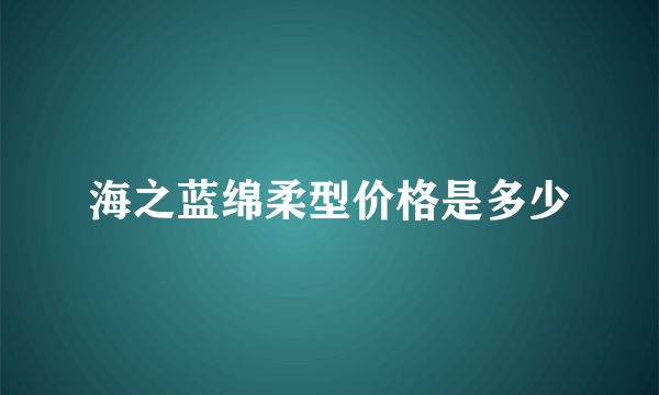 海之蓝绵柔型价格是多少