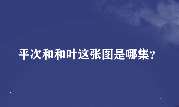 平次和和叶这张图是哪集？