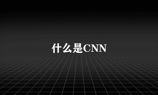 什么是CNN