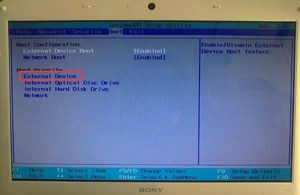 索尼笔记本怎么进入bios 索尼笔记本设置U盘启动方法